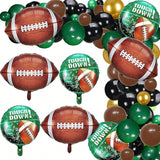 104pcs Football Party Balloon Garland Green and Gold Sports Decor