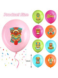 45pcs Hawaiian Tiki Balloons Kit 12 Inch Tropical Luau Party Decorations