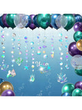 Iridescent Ocean Balloon Garland Mermaid Birthday Party Backdrop