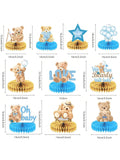 10-Pc Bear Honeycomb Centerpieces for Baby Showers Birthdays and Party Decor