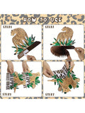 10-Pc Leopard and Cheetah Honeycomb Centerpieces for Jungle Birthday and Baby Shower