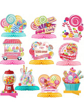 10PCS Candyland Honeycomb Table Centerpieces Birthday Baby Shower Decor