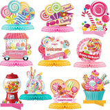 10PCS Candyland Honeycomb Table Centerpieces Birthday Baby Shower Decor