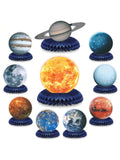 10PCS Space Solar System Honeycomb Centerpieces Planet Galaxy Party Decor