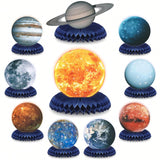 10PCS Space Solar System Honeycomb Centerpieces Planet Galaxy Party Decor