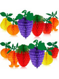 12-Pc Hawaiian Fruit Party Table Centerpieces Pineapple and Strawberry Decorations