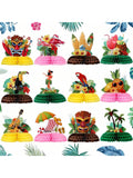 12-Piece Hawaiian Luau Honeycomb Centerpieces 8-Inch for Party Table Decor