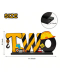 Construction Truck Wooden Letter Table Centerpiece 2nd Birthday Boy Decor