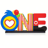 Plim Plim Wooden Letter Table Centerpiece Circus Clown First Birthday Decor