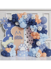 147PCS Blue Balloon Arch Kit with Dog Paw & Bone Foils for Puppy Parties