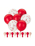 54 Pc 12 Inch Red and Confetti Balloons for Birthday Party Decorations