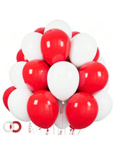 100 Red and White 12 Inch Latex Balloons for Party, Wedding, and Holiday Decor