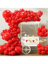 150 Red Latex Balloons in 18, 12, 10, 5 Inch for Party and Arch Decor