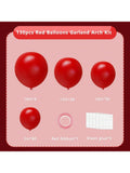 130-Piece Red Latex Balloon Arch Kit for Birthday, Wedding, and Party Decor