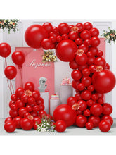 130-Piece Red Latex Balloon Arch Kit for Birthday, Wedding, and Party Decor
