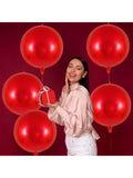 6 Pc 22 Inch Metallic Red Foil Balloons for Birthday Graduation and Party Decor