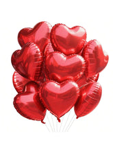 15 Pc 18 Inch Red Heart Foil Balloons for Valentine Wedding and Party Decor