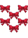 6 Pc Red Bow-Shaped Balloons for Birthday Bridal Wedding and Party Decor