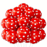 60PCS 12" Red Polka Dot Latex Balloons Helium Birthday Party Decor