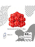 60PCS 12" Red Polka Dot Latex Balloons Helium Birthday Party Decor