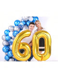 40 Inch Jumbo Gold Number 60 Foil Balloon Birthday Anniversary Party Decor
