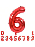 40 Inch Red Number 6 Foil Balloon Jumbo Birthday Anniversary Party Decor