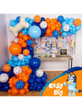 All-in-1 Balloon Arch Kit Blue Orange Birthday Party Decorations