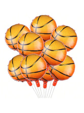 10PCS 18 Inch Basketball Foil Balloons Sports Birthday Party Decor