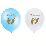 Blue It's A Latex Balloons, 16Pcs Little Feet Shower Party Decorations Or Supplies