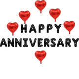 Happy Anniversary Balloon Banner for Wedding, Valentine & Love Party Decorations