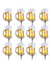 12PCS Beer Cup Foil Balloons for Summer Festival Wedding Birthday Party Decor