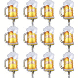 12PCS Beer Cup Foil Balloons for Summer Festival Wedding Birthday Party Decor