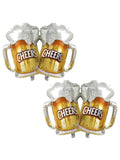 4pcs Beer Mug Foil Balloons for Summer Party Birthday Festival Wedding Decor