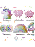 Unicorn Balloons for Birthday & Party Decorations with Heart Star Rainbow Balloons