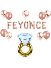 12pcs Rose Gold Feyonce Balloons for Bachelorette & Engagement Party Decor