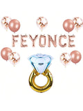 12pcs Rose Gold Feyonce Balloons for Bachelorette & Engagement Party Decor