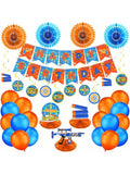 30PCS Dart Party Decorations Gun Theme Birthday Paper Fans & 3D Centerpieces