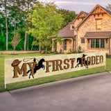 My First Rodeo Banner Western Cow Theme for 1st Birthday Party Decor