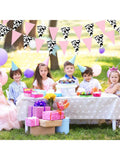 5pcs Cow Print Pennant Banner for Western Cow Birthday & Party Decorations