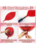9pcs Red 22in Giant 4D Round Foil Balloons for Weddings & Parties