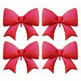 4PCS 38 Inch Red Bow Foil Balloons for Baby Shower Bridal Party Wall Decor