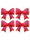 4PCS 38 Inch Red Bow Foil Balloons for Baby Shower Bridal Party Wall Decor