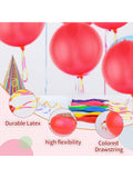 24 Red Punch Balloons with Handles for Kids Birthday Party Favors & Games