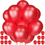 120 Pearl Red 12 Inch Latex Balloons for Birthday, Wedding, and Party Decor