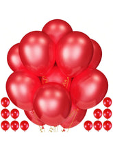 120 Pearl Red 12 Inch Latex Balloons for Birthday, Wedding, and Party Decor