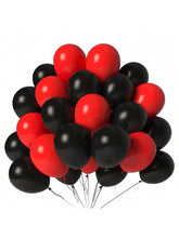 100PCS Red Black 12 Inch Latex Balloons for Birthday Wedding Party Decor