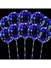10-Pack 20in Clear LED Bobo Balloons with Lights Party Decor