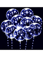 10pcs Clear LED Bobo Balloons with Cold White Lights for Birthday & Wedding Decor