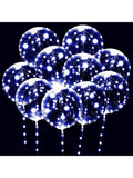 10pcs Clear LED Bobo Balloons with Cold White Lights for Birthday & Wedding Decor