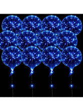 12pcs 15" Blue LED Balloons with Lights for Valentine Birthday & Wedding Decor